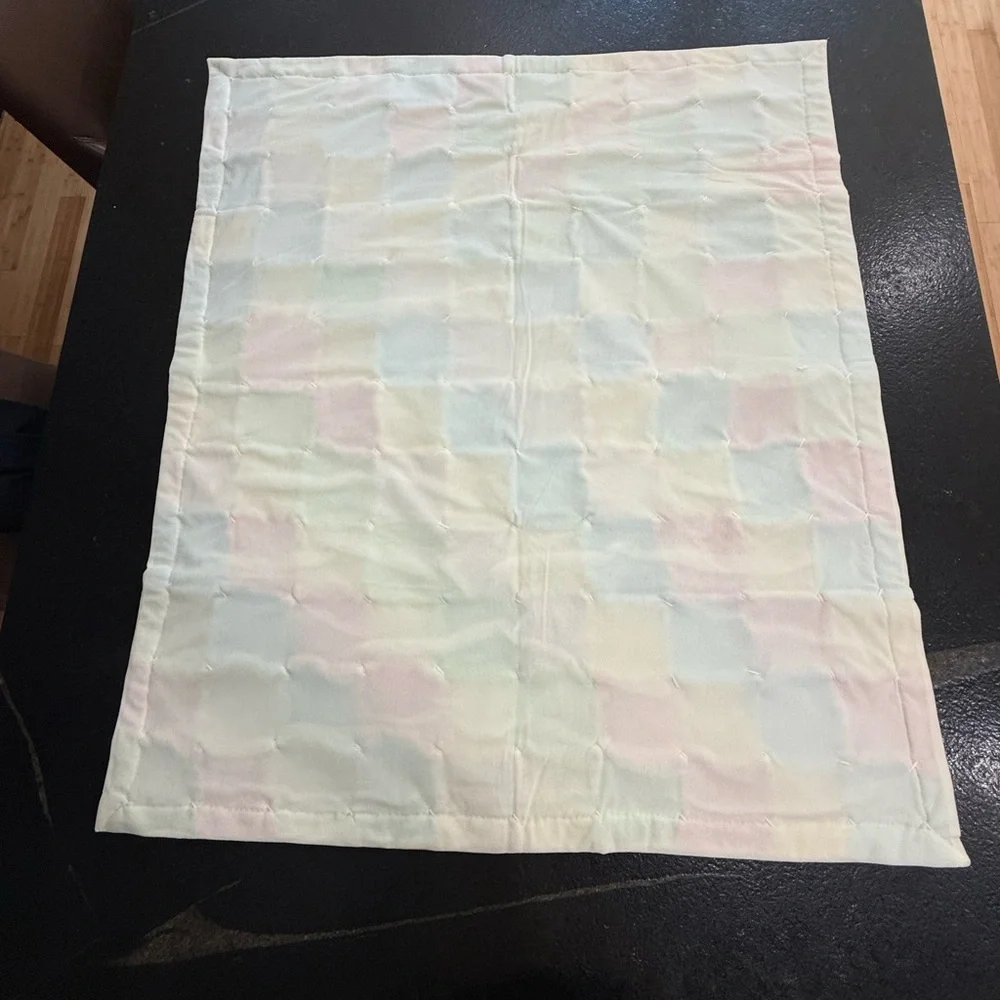 Handmade Colorful Patchwork Baby Quilt — 38” x 45”